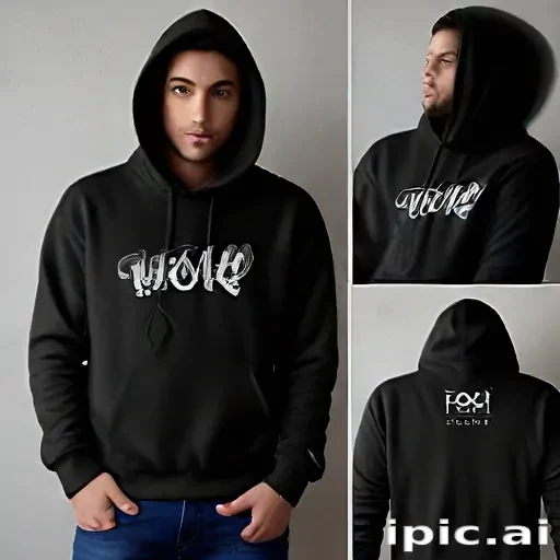 black hoodie mockup