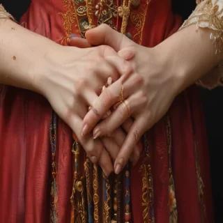hands reaching