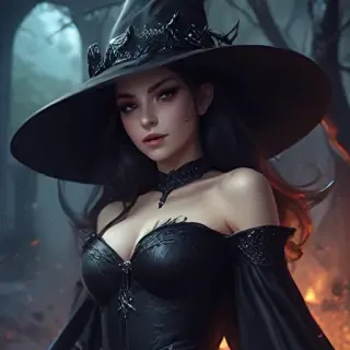beautiful dark witch fantasy art