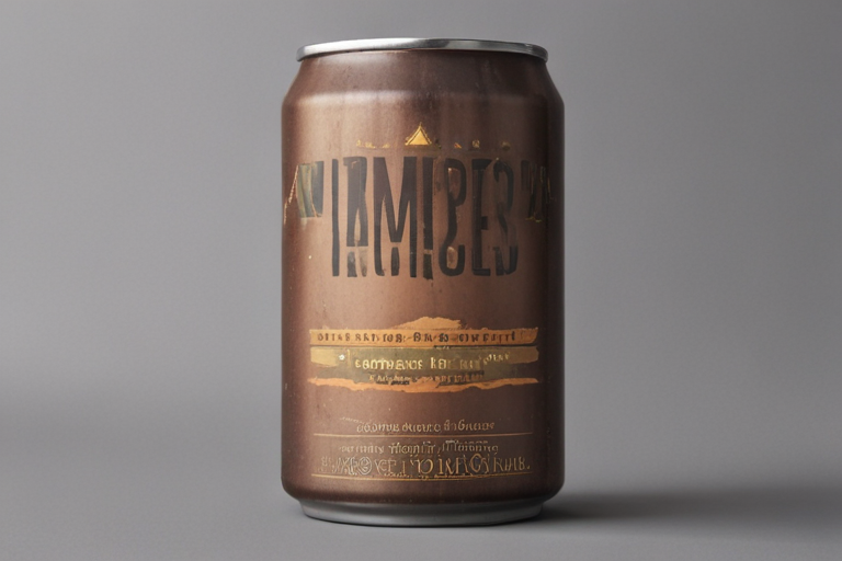 Vintage-Inspired Beverage Can Design Featuring Elegant Typography and ...