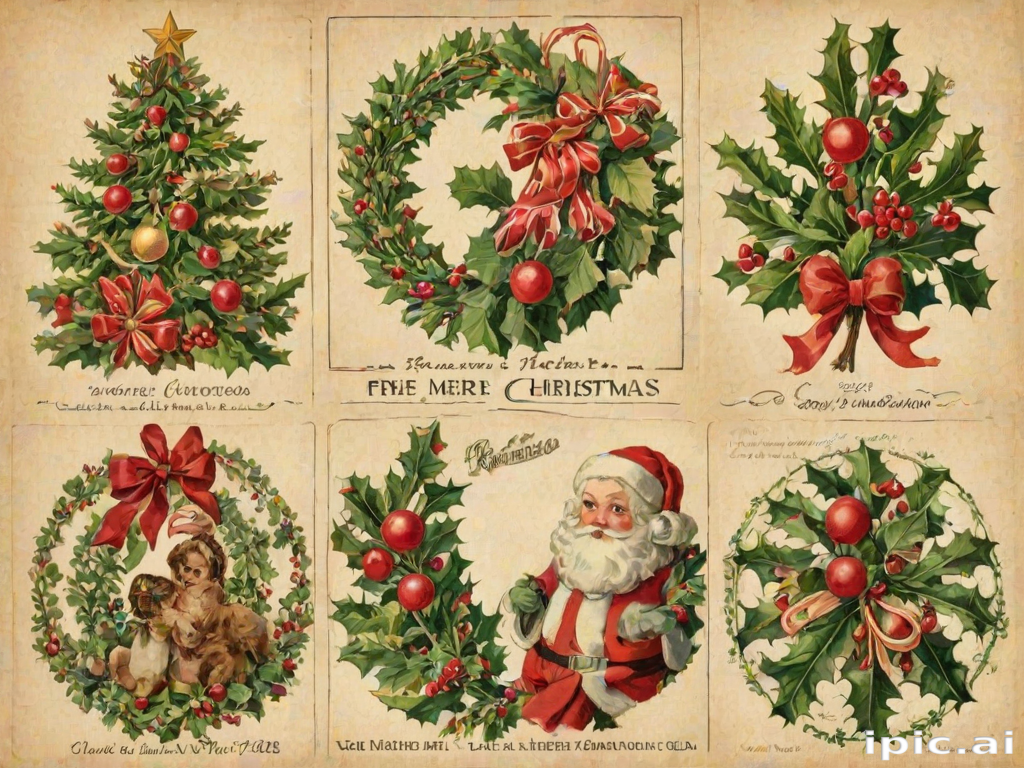 free vintage christmas printables