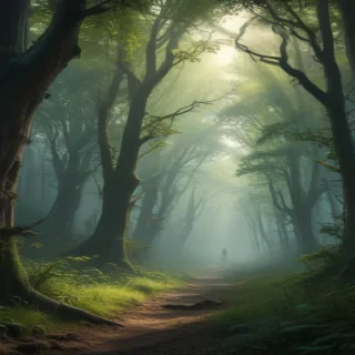 beautiful magical forest background