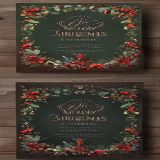christmas card template psd
