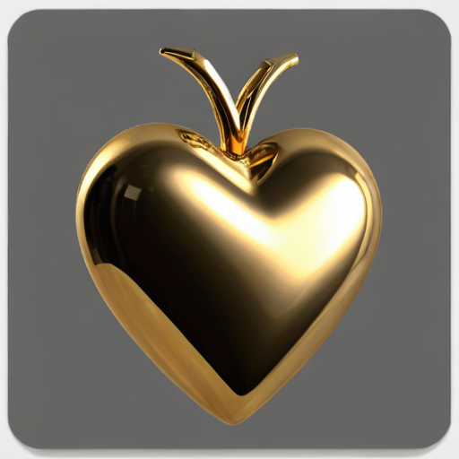 gold heart png