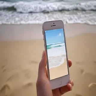iphone beach