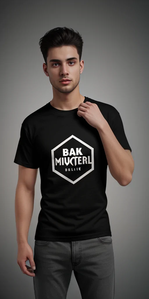 black t shirt mock up