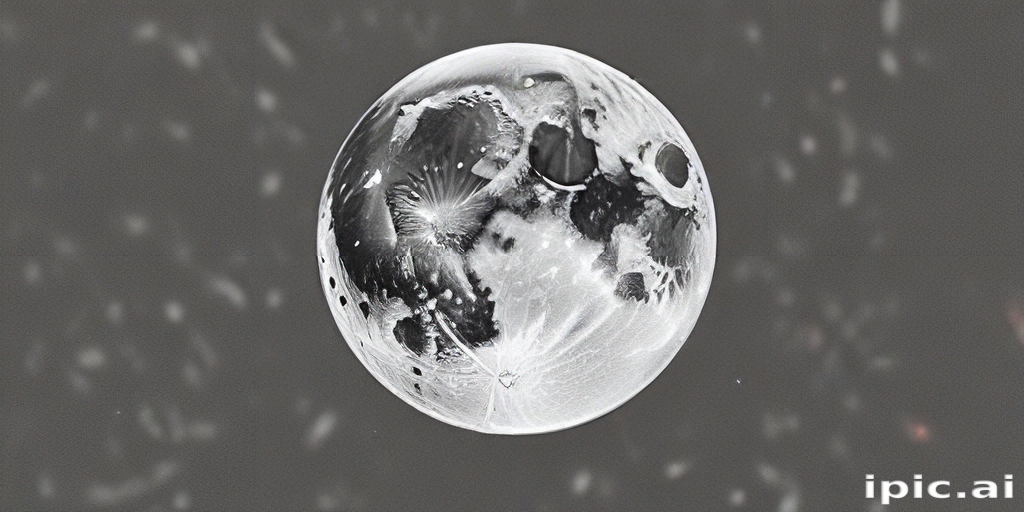 A Stunning Close-Up View of the Moon's Surface and Craters.