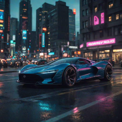 cinematic film still snake, A futuristic car, rendered in lush digital art, showcases a sleek, aerodynamic design with curved lines and sharp angles, evoking a sense of high-speed velocity. The metallic  body glimmers in the light, accentuated by neon  accents that pulse with an otherworldly energy. The wheels, a mesmerizing blend of chrome and carbon fiber, appear to rotate in mid-air, as if defying gravity. Against a backdrop of deep, electric blue, the car seems to embody the essence of innovation and progress, transporting the viewer to a world of tomorrow. ImgFixerPre0.3 <lora:more_details:1> . shallow depth of field, vignette, highly detailed, high budget, bokeh, cinemascope, moody, epic, gorgeous, film grain, grainy