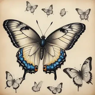images of drawings of butterflies