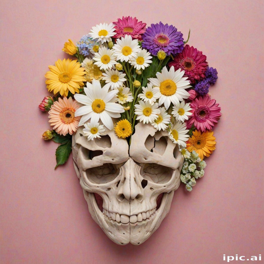 half brain half flowers