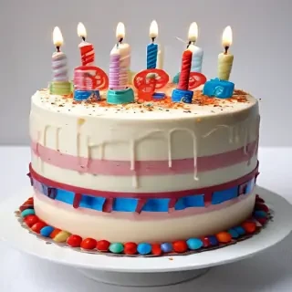 transparent birthday cake