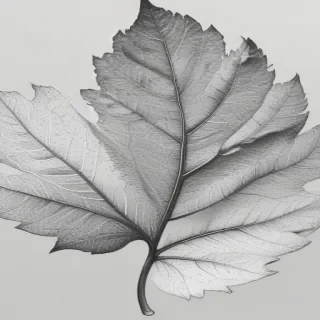 black and white leaf clip art