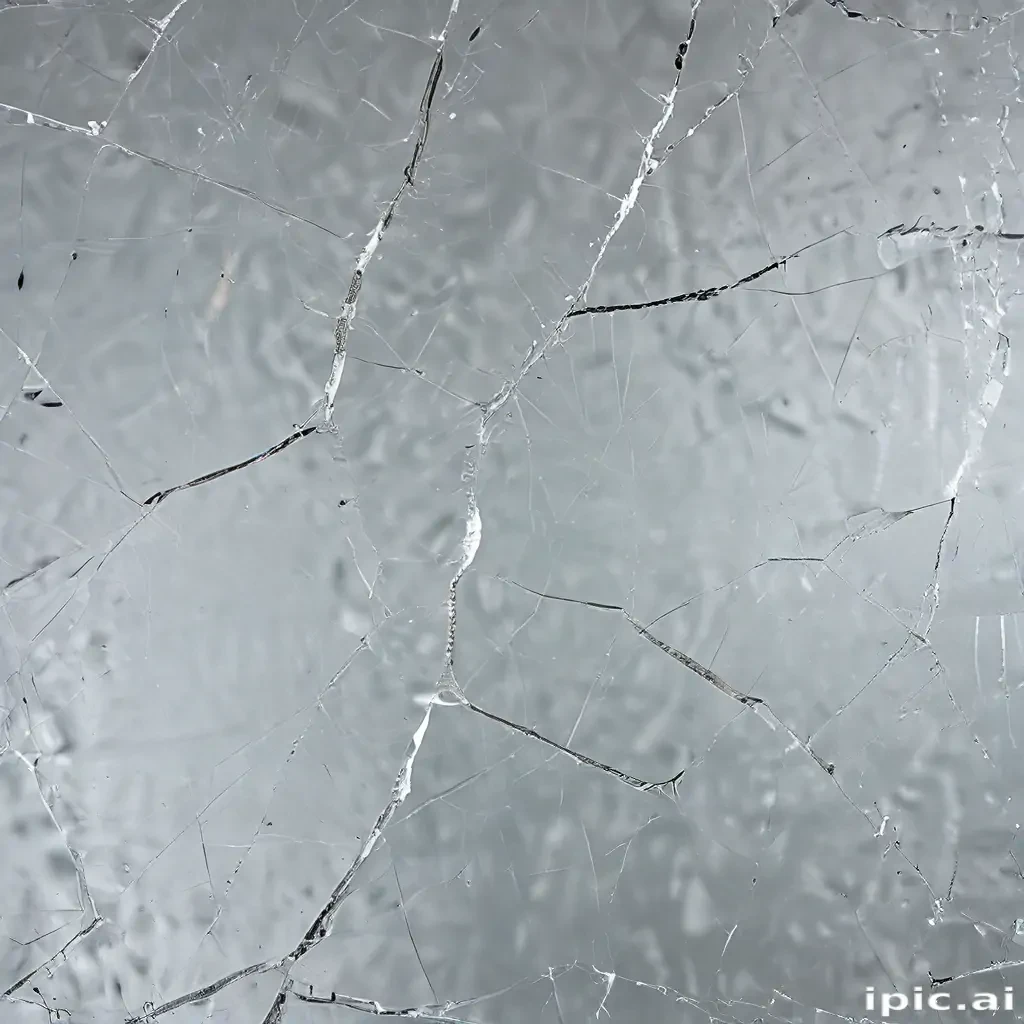 cracked glass transparent