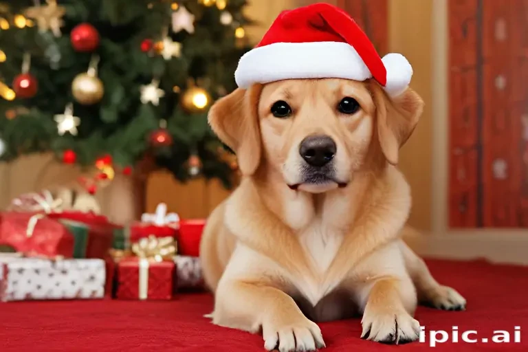 wallpaper christmas dog