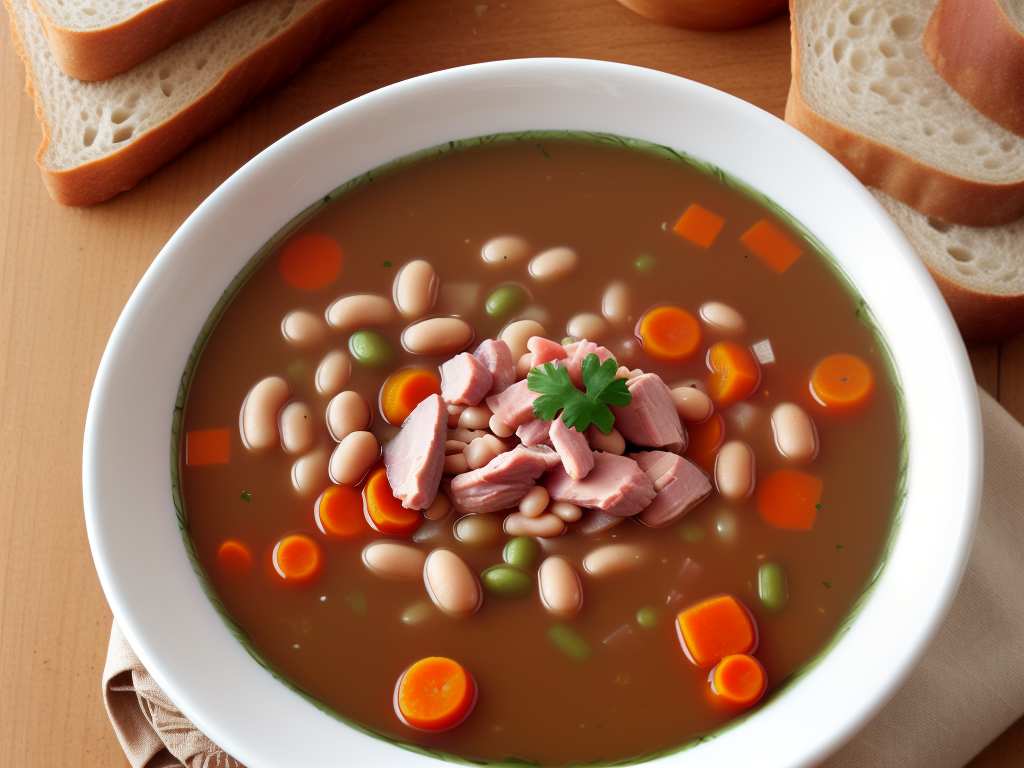 canning ham and bean soup