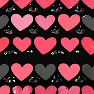 hearts background black