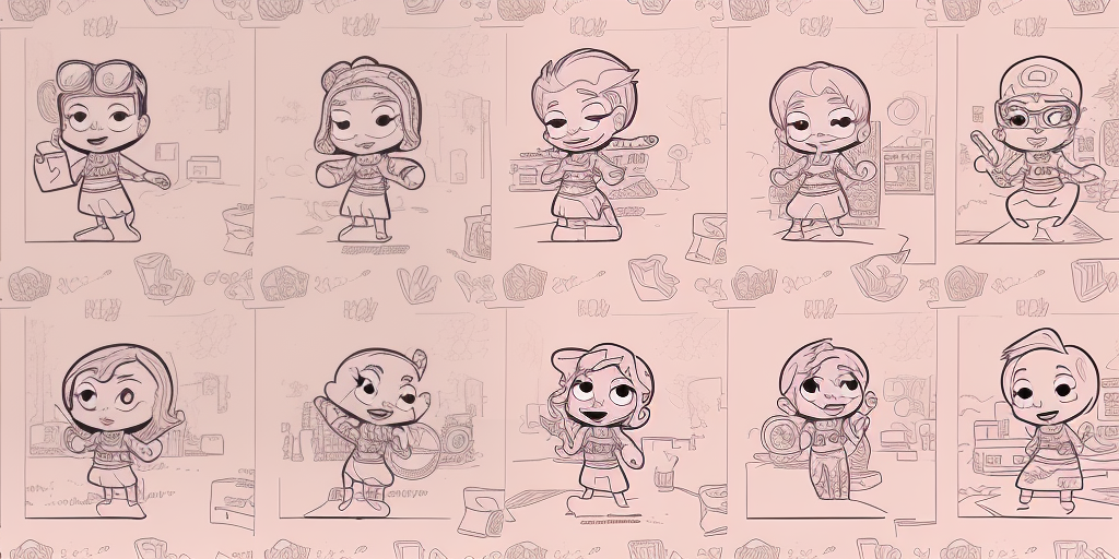 Fun Cartoon Style Whimsical Collection of Playful Character Designs in Fun, Cartoon Style