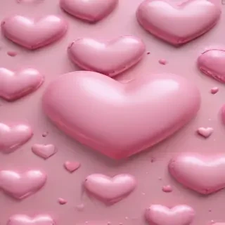 pink hearts aesthetic