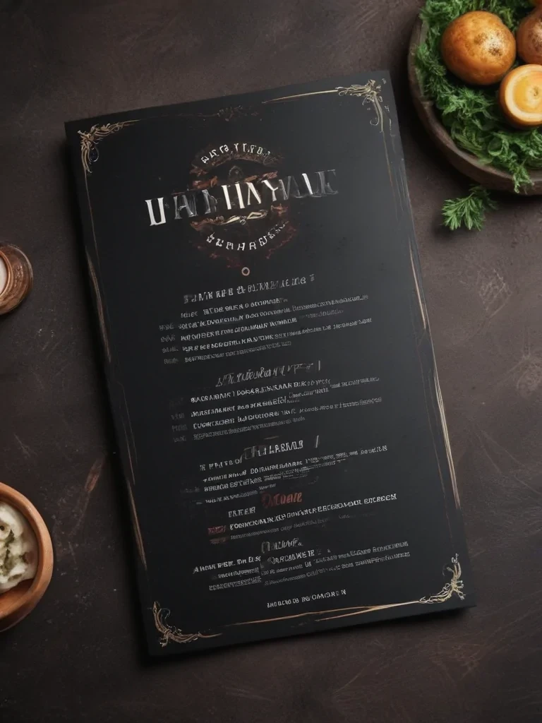 menu mockup free