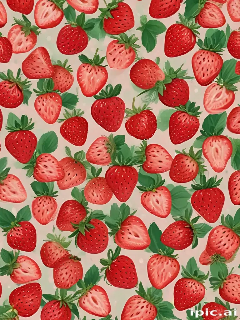 strawberry background aesthetic