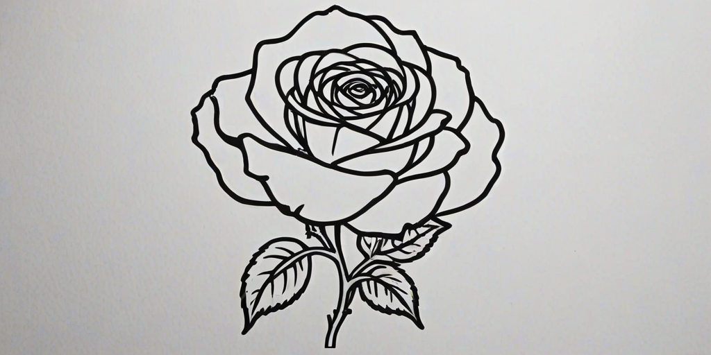rose outline