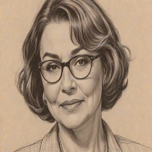 Superb Roseanne Barr, pencil sketch, portrait of Sublime woman 1932s in glasses, hair style beatnik, outline, clear lines, fine lines, 8k