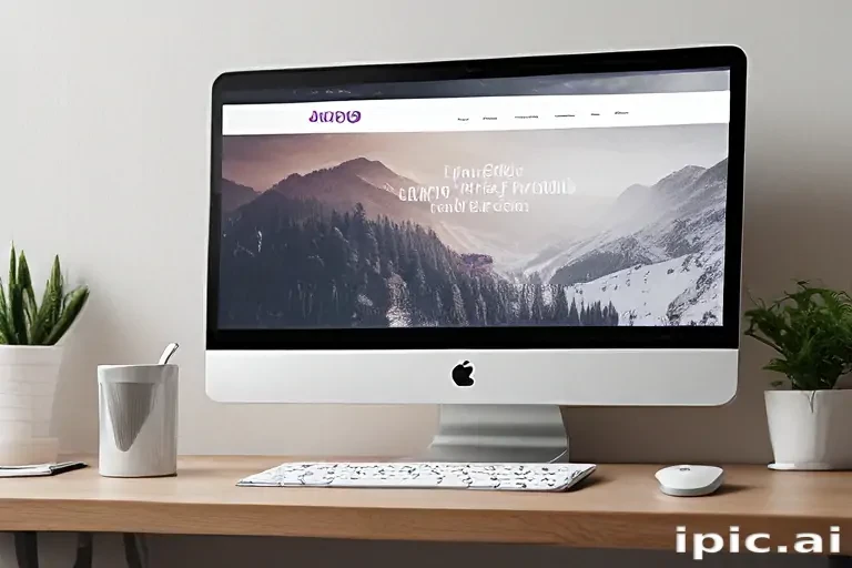 computer website mockup