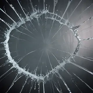 cracked glass transparent