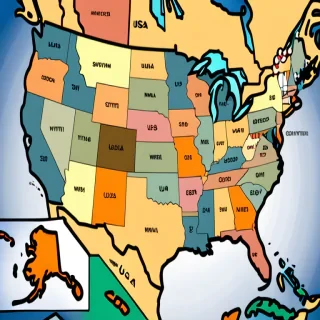 map of usa with states