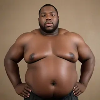 black fat man
