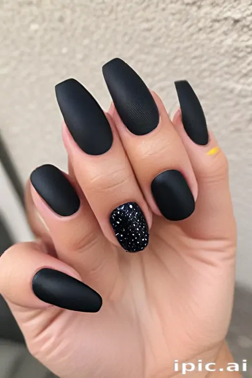 black with glitter