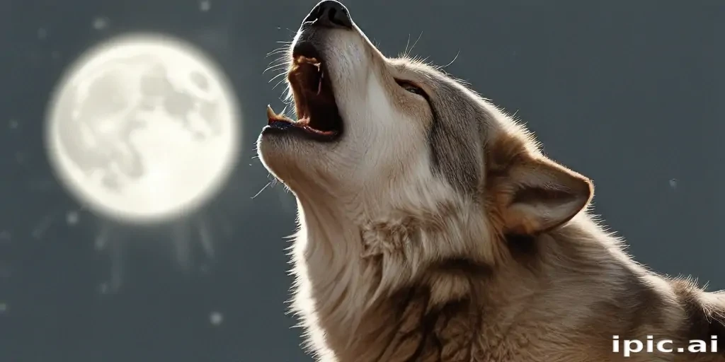 wolf howling png