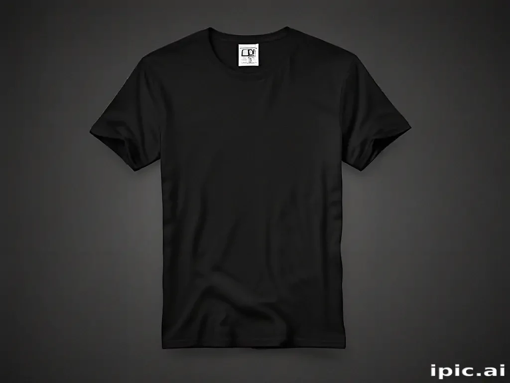 high resolution black t shirt template