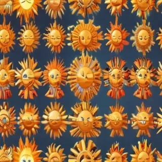 cartoon suns
