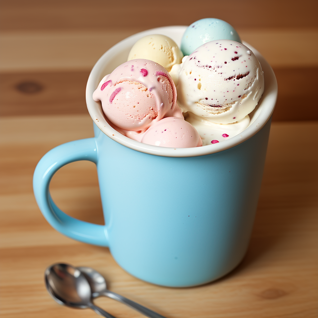 ice cream in a mug