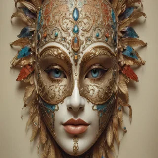 drawing of a mask