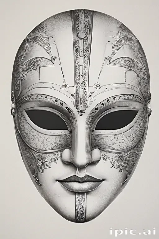 drawing of a mask
