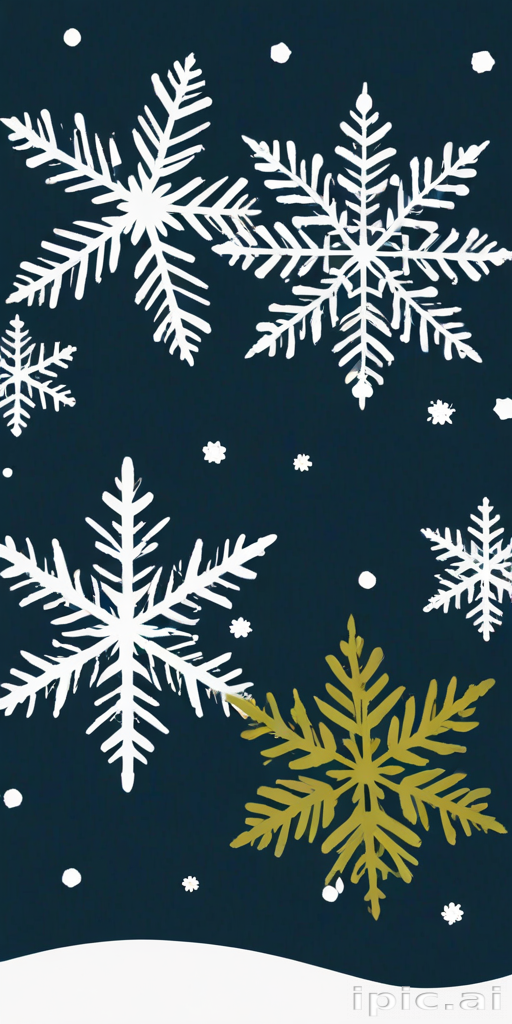 Elegant Winter Wonderland with Beautifully Designed Snowflakes on Dark ...