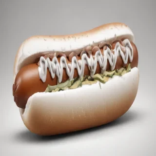 hot dog clipart black and white