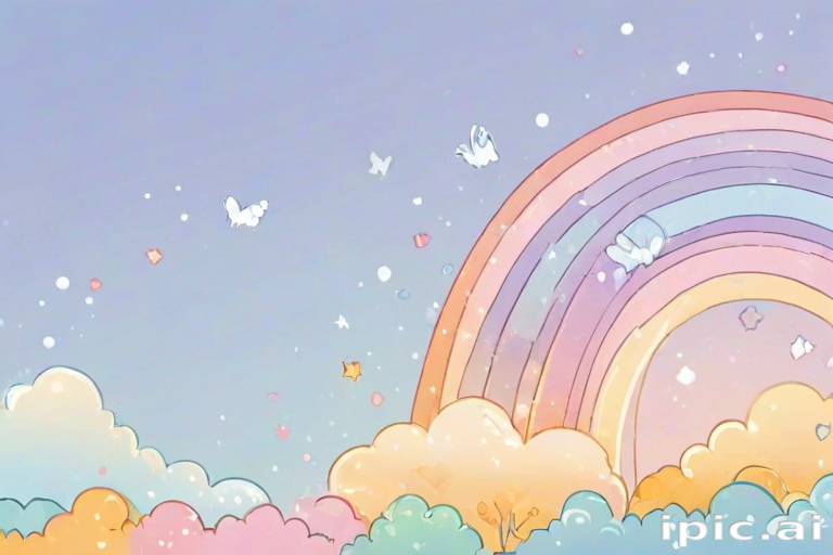 cute rainbow background