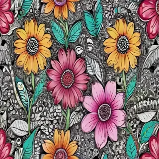 flower doodle art