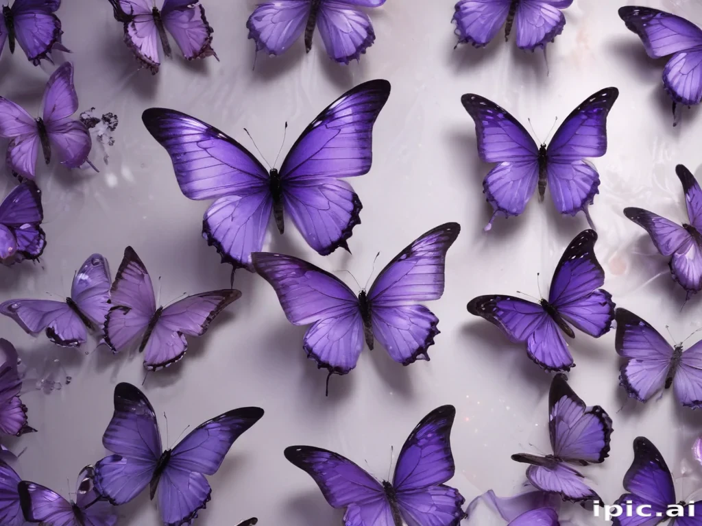 purple butterflies