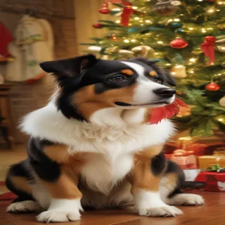 christmas dogs wallpaper