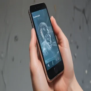 phone with hand