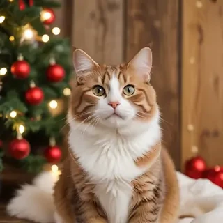 cat christmas background