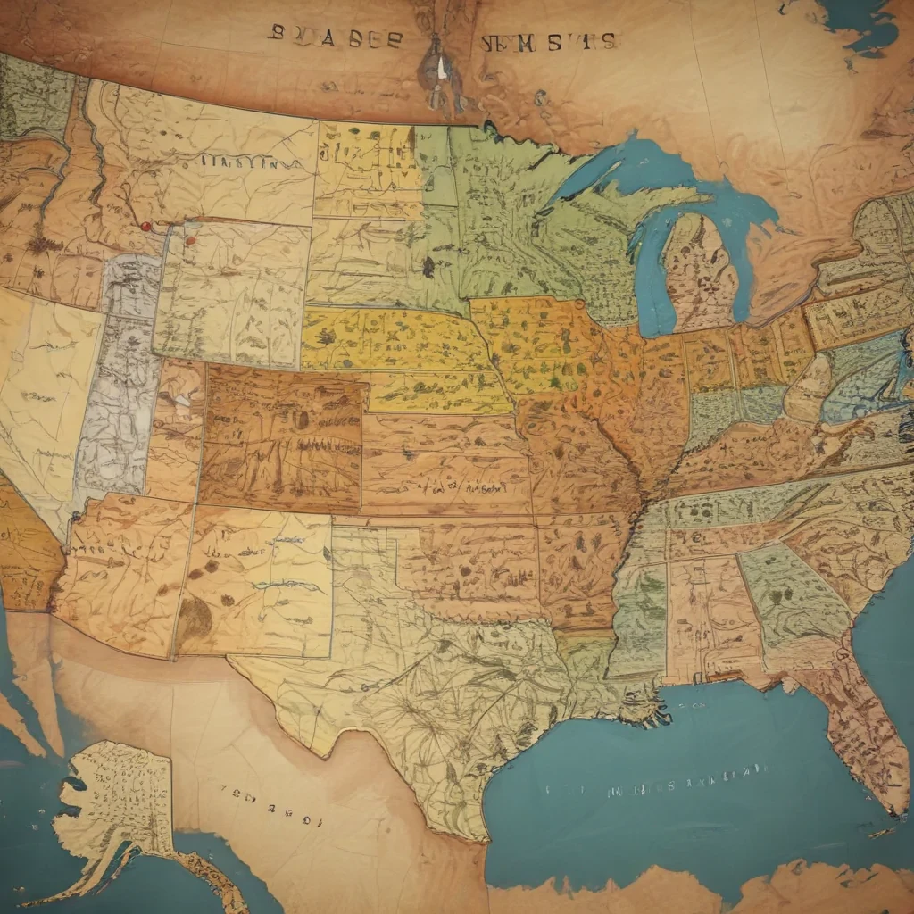 map of the us states