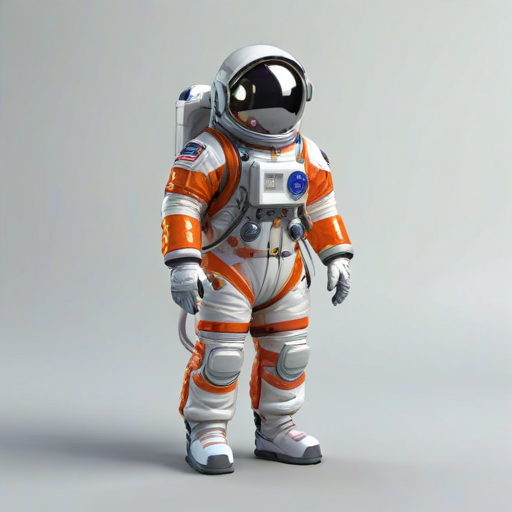 cartoon transparent astronaut suit