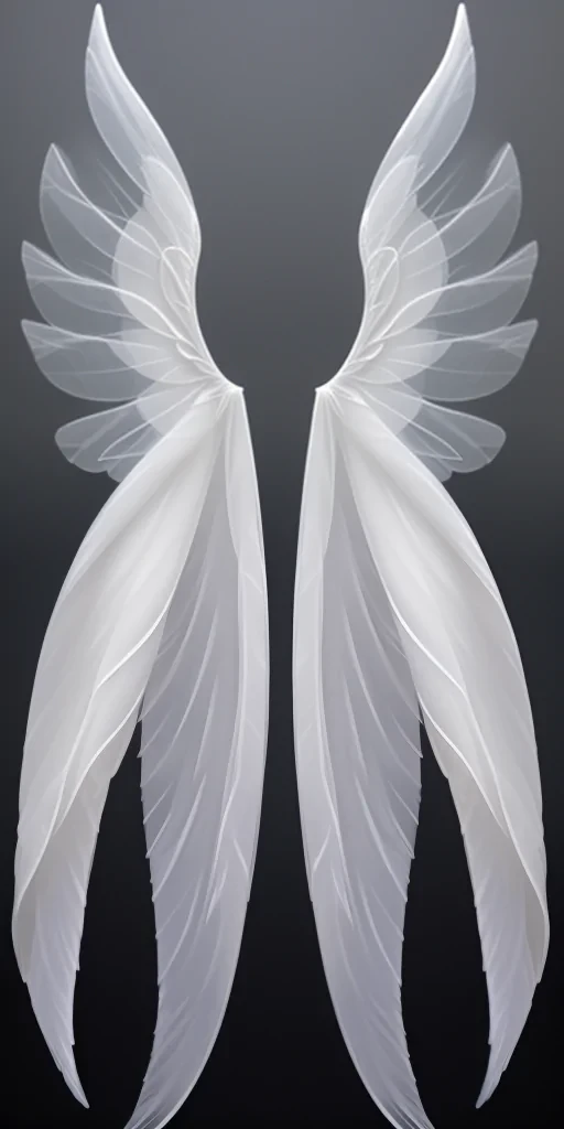 transparent angel wings