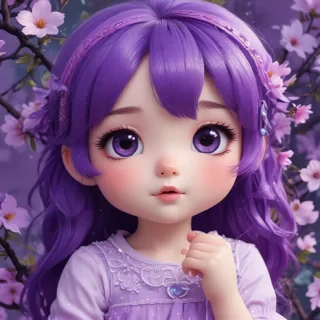 kawaii cute purple wallpaper