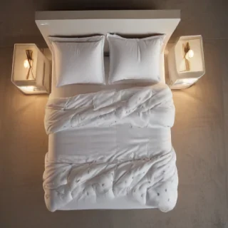 bed top view
